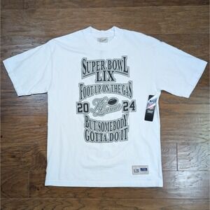 New Kendrick Lamar NFL Foot Up On The Gas T-Shirt Big Game LIX Graphic Size M